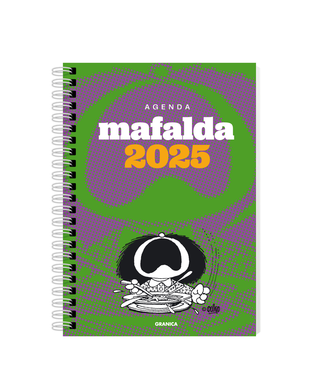 Mafalda 2025, Agenda Para La Mujer Anillada Verde  - Gris